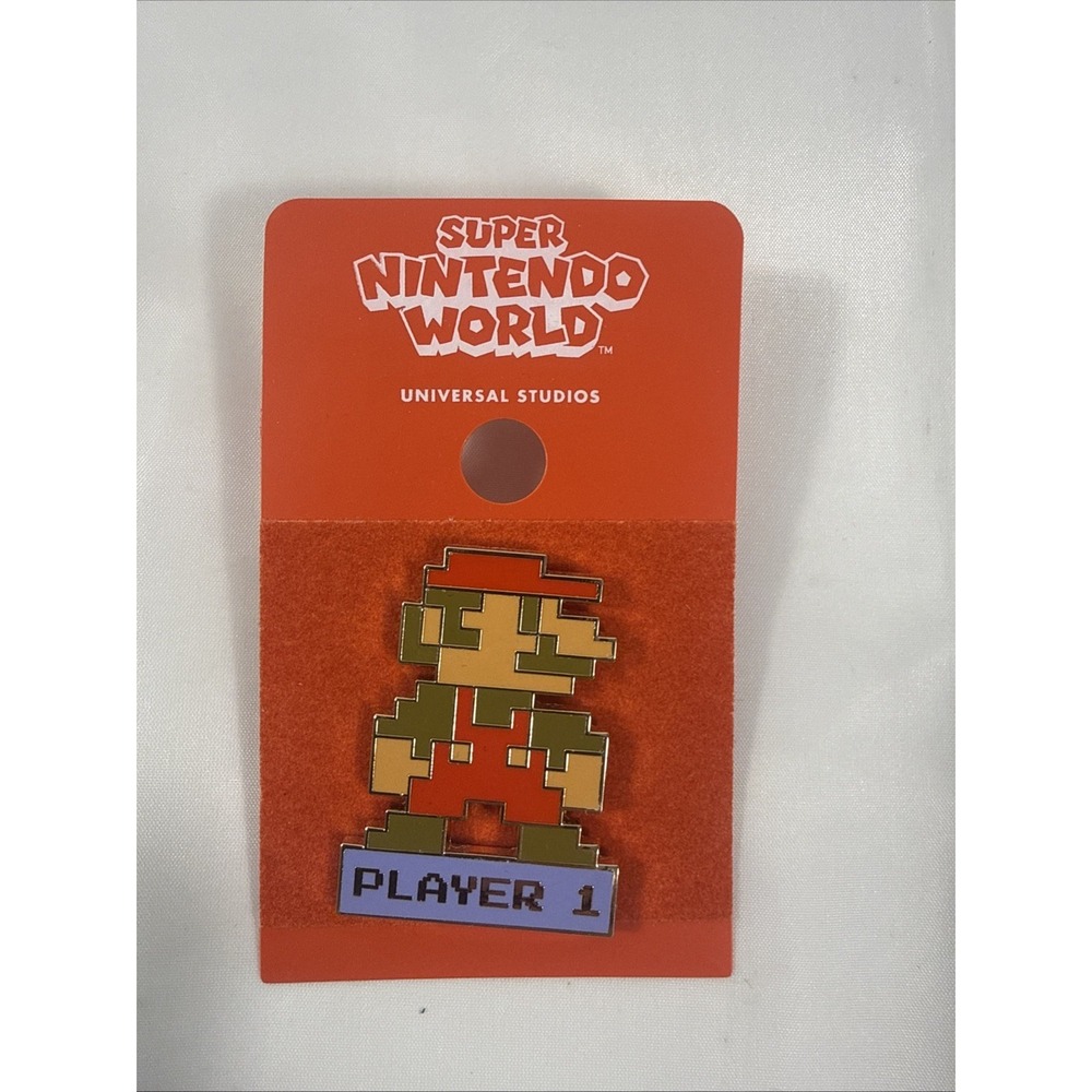 Super Nintendo World Mario Player 1 Universal Studios Hollywood Pin NEW